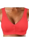 Soutien-gorge pour femme - En coton doux - Sans anneau en acier - Avec boucle sur le devant - Pour femme - Pour les personnes