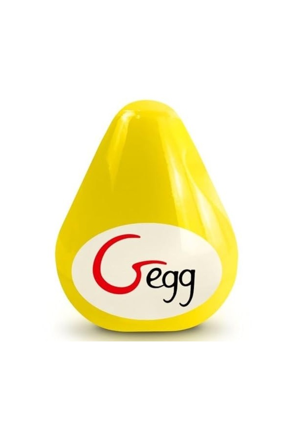 G-VIBE - OEUF MASTURBATEUR TEXTURÉ JAUNE RÉUTILISABLE