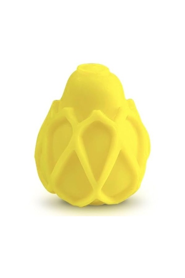 G-VIBE - OEUF MASTURBATEUR TEXTURÉ JAUNE RÉUTILISABLE