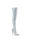 Pleaser COURTLY-3015 WHT Multi Glitter UK 6 EU 39 