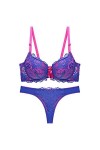 WENJUN Ensemble soutien-gorge sexy grande taille avec soutien-gorge push-up à armatures et string couleur : chair Taille : 9