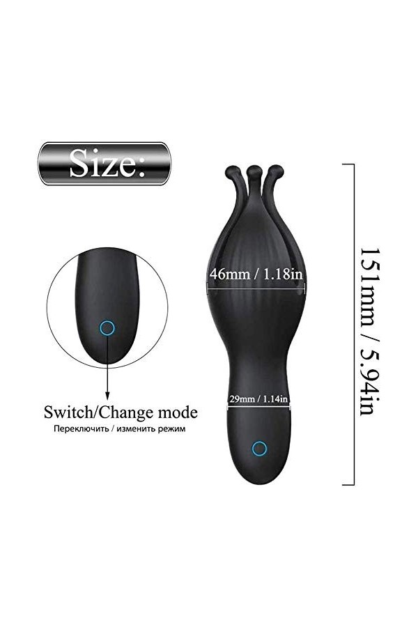 Vîbrộmåşšêúr Pěnîš Glắnd Stîmừlắtěür Pümp Måštürbắtěür Masculin Silicon, Måštürbắtěür Electrique Homme Silicone Vîbråņt, Måsš