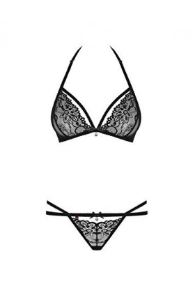 Obsessive M285 Ensemble soutien-gorge pour femme - Noir - L/XL