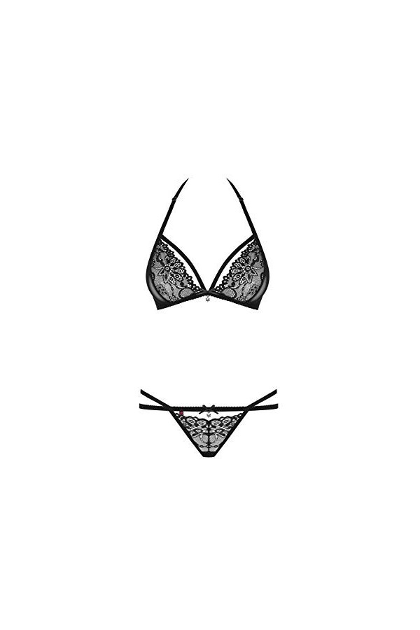 Obsessive M285 Ensemble soutien-gorge pour femme - Noir - L/XL