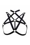 BYDHSS Harnais de Corps Femme Haut Gothique Ceinture Cage à Lingerie Taille Ajustable Sangle Punk Soutien-Gorge Faire la fête