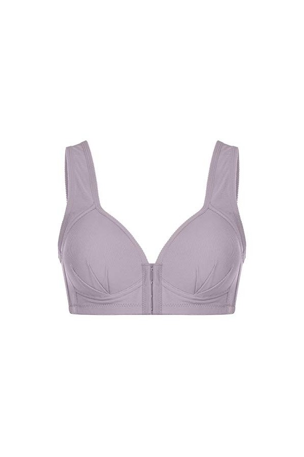 HANXIULIN Soutien-gorge à fermeture avant pour femme - Fermeture avant - Sans fermeture à lavant - Bustier solide - Rembourr