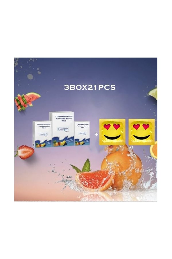 Original Oral Jelly Gel Fruchtige 3-21 T-shirt 2 préservatifs Smile
