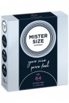 MISTER SIZE Préservatifs très délicats 64 mm en paquet de 3 / extra fins, extra humides/en latex de caoutchouc 100% naturel d