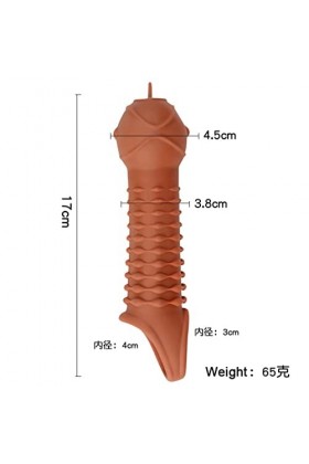 Gerrit Préservatif DExtension de Stimulation Pour Homme Préservatif En Silicone À Particules Épaissies Manchon de Pénis de S