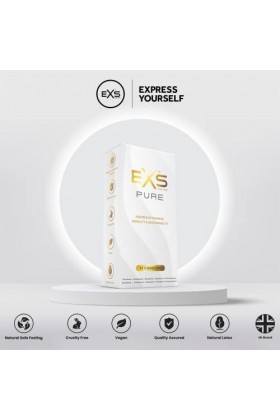 EXS | Pure Flavoured Préservatifs | Latex Naturel & Préservatif Plus Sûr | Végan | Lot de 12