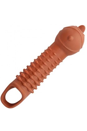 PréServatif DExtension Masculin RéAliste PréServatif Extensible En Silicone ÉPaissir Les PréServatifs à Particules Irritante