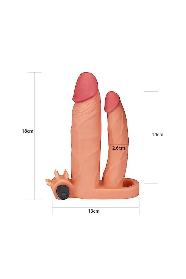 PréServatif DExtension Masculin RéAliste PréServatif Extensible En Silicone ÉPaissir Les PréServatifs à Particules Irritante