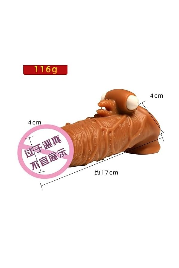 Agrandissement de Pénis Masculin PréServatif MéDical De Vibration En Silicone Liquide Les Particules Ultra-éLastiques éPaissi