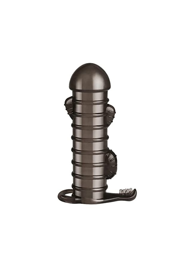 PréServatif DExtension Masculin RéAliste PréServatif Extensible En Silicone ÉPaissir Les PréServatifs à Particules Irritante