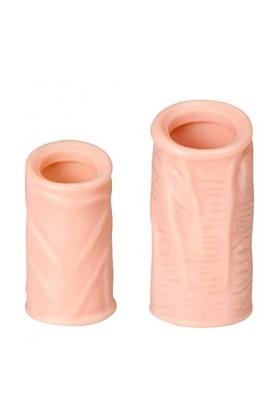 PréServatif DExtension Masculin RéAliste PréServatif Extensible En Silicone ÉPaissir Les PréServatifs à Particules Irritante