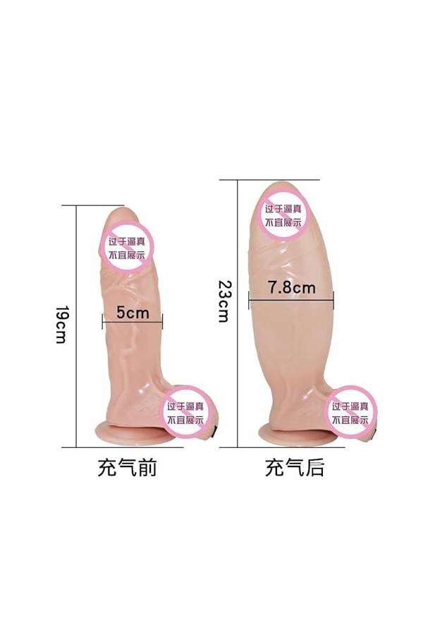 Manchon Pennis Pour Couple PréServatifs Masculins RéAlistes à Grosses Particules Le Silicone Souple à Double Bouche Peut Prol