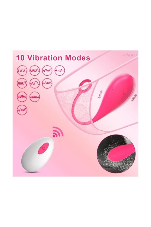 Mini Vibrømásseurs Feminin Telecommande à Distance 12 Mode Oeuf Vibrant Connecté, Oeuf Vîbrånte Femme Sans fil Sëx Tôyspour p