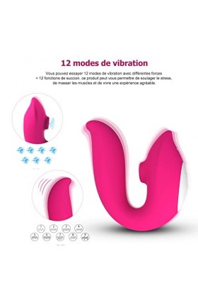 Vibromasseurs Feminin Clitoridien Suceur, Vibromasseurs Feminin à Distance Telecommande va et vient, Gode Vibro-masseur Femme