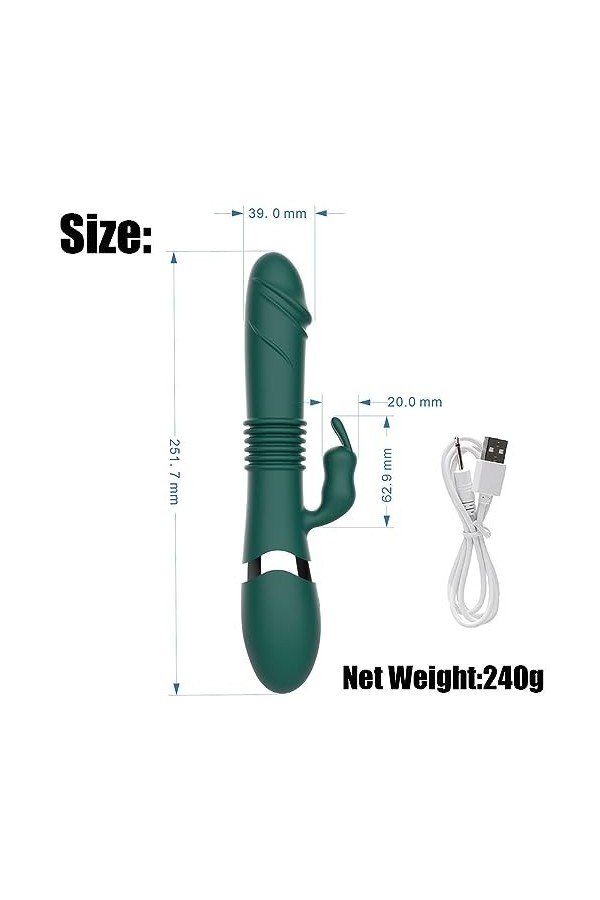 Ràbbit V?br? Másşeūr Femǐnin Silencieux, Gros Vîbrømāsşeuṙs Raḇbit Fèminin Silencieux Puissant, Rab?it G??e Silicone Souple P