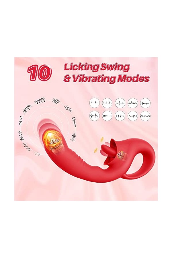 Vibromasseur Suceur Clitoridien pour Femme - Sextoy Vibrant pour Stimulation Clitoridienne et Point G - Vibromasseur Lapin av