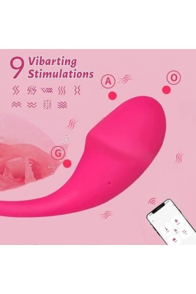 Oéf Vbrnt Connecté Telephone App,Vibromasseur Léchant la Langue du Clitoris Point G Vibrant jouéts pour Adultes Femme avec 12