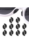 Bewudy Lot de 10 paires de plaquettes de nez adhésives en silicone de type D pour lunettes de 3 mm avec poche dair réduite l