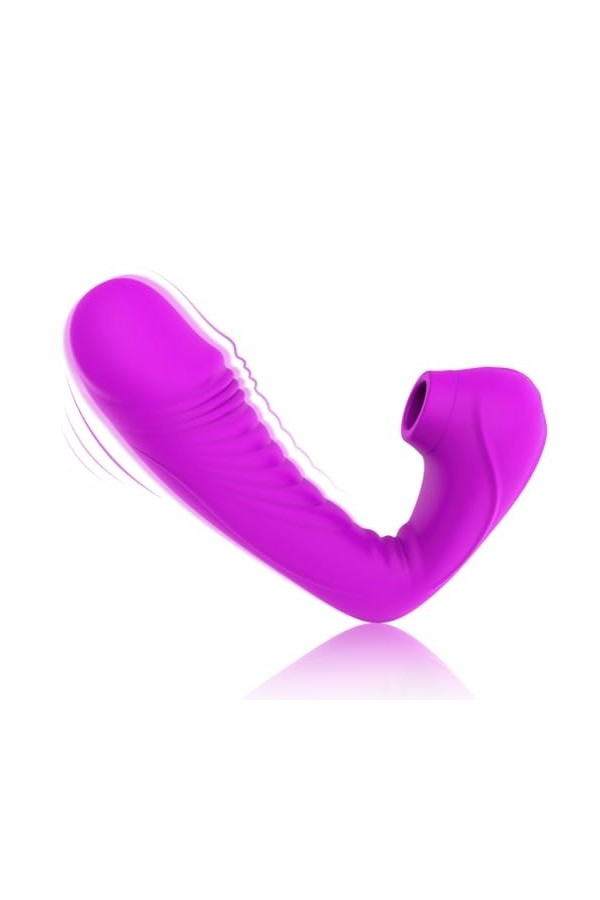 Vibromasseur, Femme Vibromasseurs Clitoridien Suceur Puissant, Vibromasseurs Feminin va et vient à Distance Telecommande pour