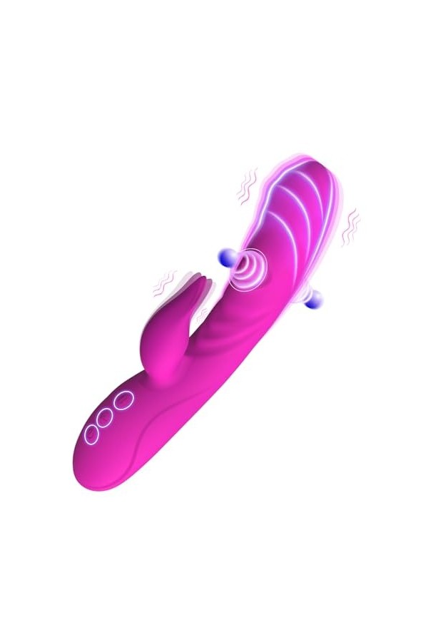 Gode Vibro-masseur Femme Va et Vient Sex Toýs Femme, Vibromasseurs Feminin à Distance XXL Réaliste Large avec Télécommande G