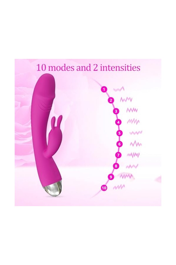 Vibromasseurs Feminin Clitoridien Suceur va et vient, Vibromasseurs Feminin a Distance, Puissant 10 mode Gode Vibro-masseur F