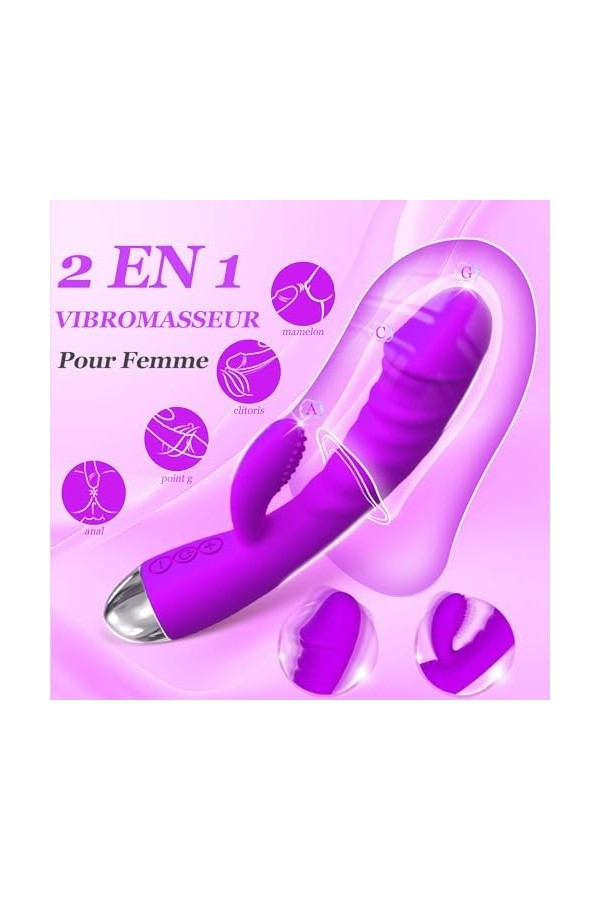 Vibromasseurs Feminin a Distance Gode Vibro-masseur va et vient, Vibromasseur, Feminin Clitoridien Puissant 10 mode Gode Femm