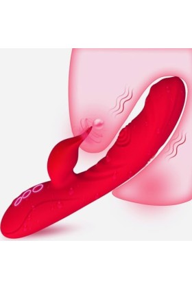 Vibromasseurs Feminin Clitoridien Suceur va et vient, Vibromasseurs Feminin a Distance, Puissant 7+7 mode Gode Vibro-masseur 