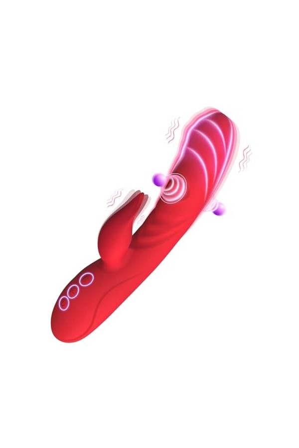 Vibromasseurs Feminin Clitoridien Suceur Puissant, Vibromasseurs Feminin va et vient à Distance Telecommande pour Homme Gode