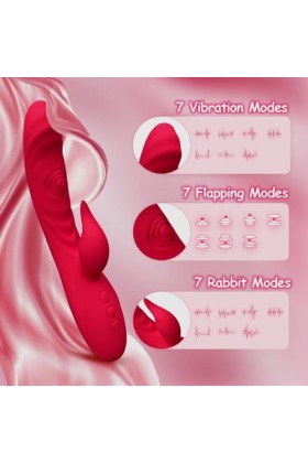 Vibromasseurs Feminin Clitoridien Suceur va et vient, Vibromasseurs Feminin a Distance, Puissant 7+7 mode Gode Vibro-masseur 