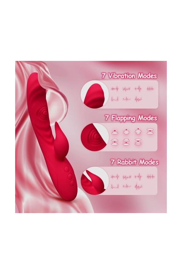 Vibromasseurs Feminin Clitoridien Suceur va et vient, Vibromasseurs Feminin a Distance, Puissant 7+7 mode Gode Vibro-masseur 