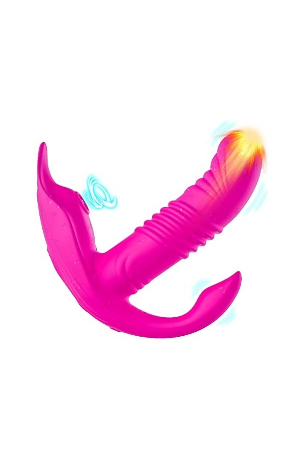 Vibromasseurs Feminin a Distance Gode Vibro-masseur va et vient, Vibromasseur, Feminin Clitoridien Puissant 10 mode Gode Femm