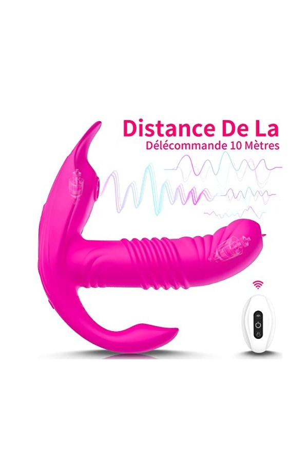 Vibromasseurs Feminin a Distance Gode Vibro-masseur va et vient, Vibromasseur, Feminin Clitoridien Puissant 10 mode Gode Femm