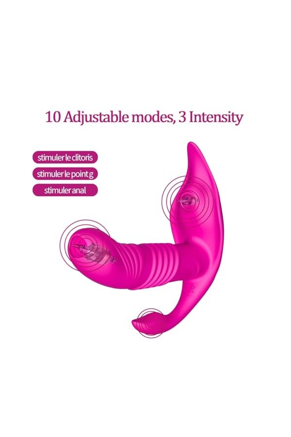 Vibromasseurs Feminin Clitoridien Suceur va et vient, Vibromasseurs Feminin a Distance, Puissant 10 mode Gode Vibro-masseur F