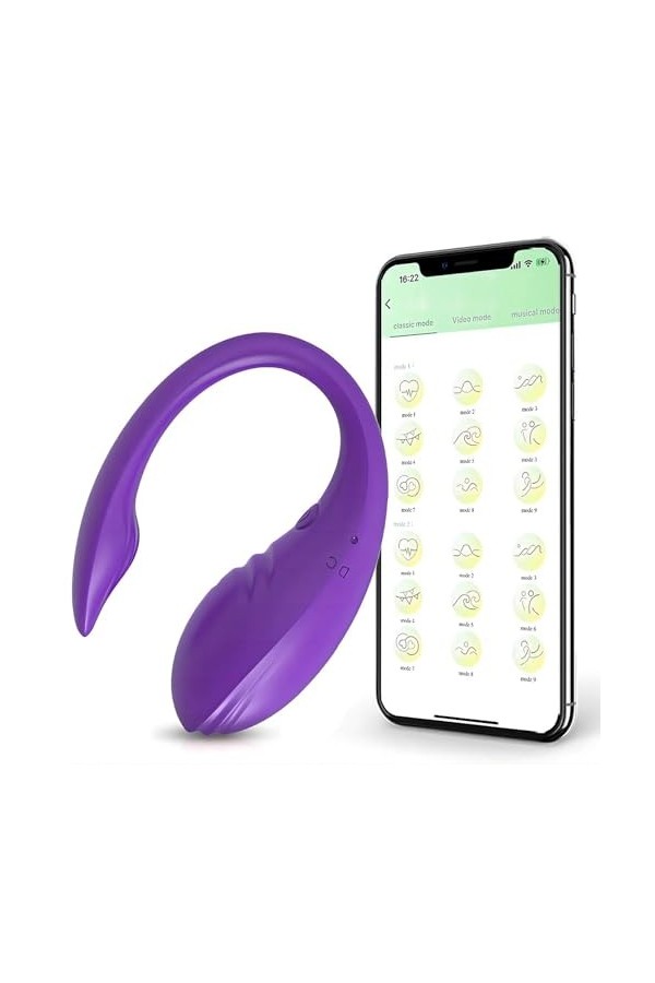 Générique Vibromásseurs Feminin à Diśtance Clìtøridîén Súcëúr 10 Modes Oéuf Vibrant Connecté Telephone Télécommande Sèxtôysé 