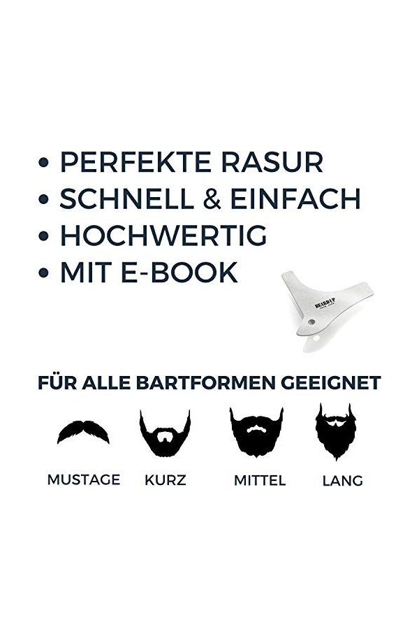 Gabarit premium en acier inoxydable pour la barbe,rasage,modèle pour votre soin quotidien de la barbe,tondez, rasez e donnez-