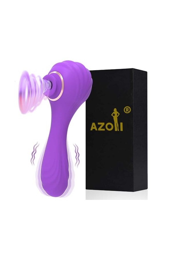 Vibromasseurs feminin stimulateur clitoridien Vibromasseur, femme silencieux clitoridien puissant va et vient 10 Modes vibrat