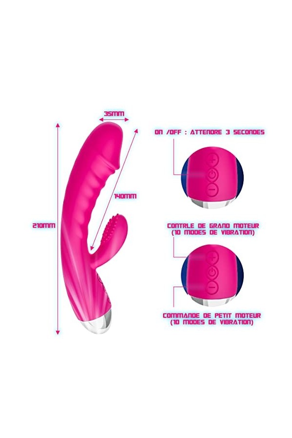 Vibromasseurs Feminin a Distance Gode Vibro-masseur va et vient, Vibromasseur, Feminin Clitoridien Puissant Gode Femme Sex To