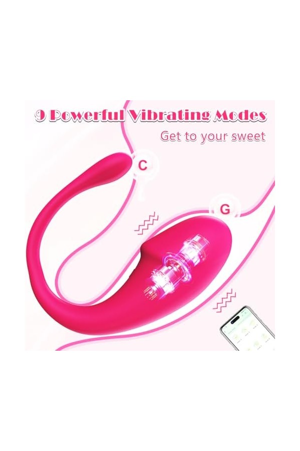 Vibromasseur, Femme Clitoridien Puissant Gode Vibro-masseur va et vient Vibromasseurs Feminin à Distance Sex Toýs Femme Vibr