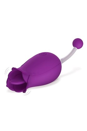 Vibromasseur clitoridien avec langue succion puissant pour femme,Vibromasseur langue clitoridien suceur pour femme silencieux