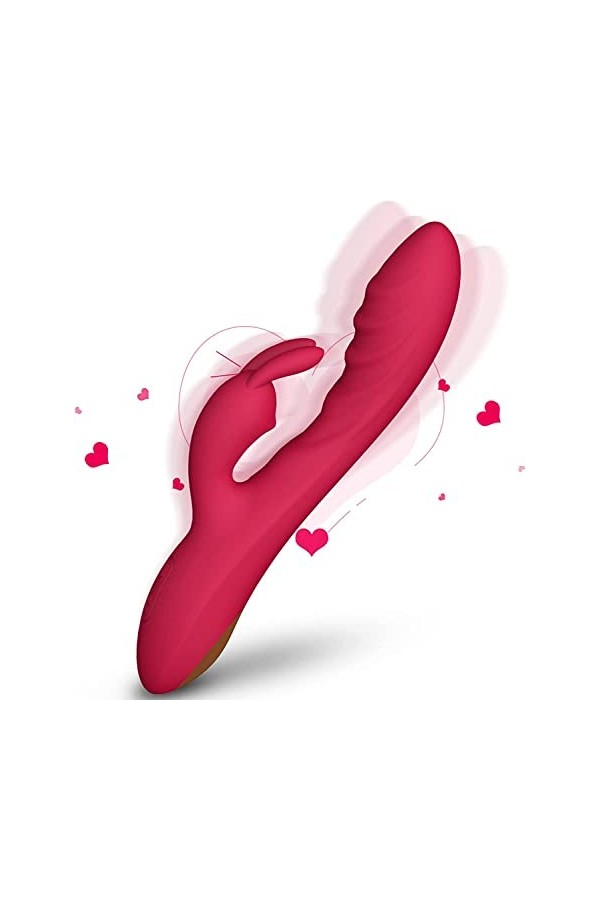 jouet Lapin Vibrant sexuel érotique Masseur avec 12 modes,Vịbröṃạssëûrs Femînîn Sîlencièux,chargement USB Sëx Tôýs Feṃṃe Vịb