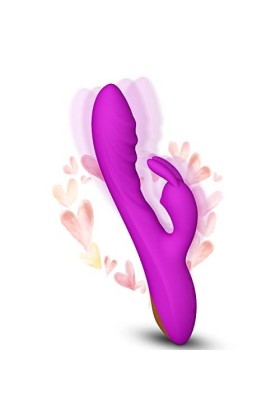jouet Lapin Vibrant sexuel érotique Masseur avec 12 modes,Vịbröṃạssëûrs Femînîn Sîlencièux,chargement USB Sëx Tôýs Feṃṃe Vịb