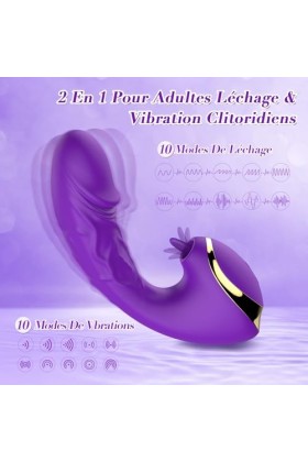 Coyoho 2 En 1 Sèẋ Tôýs Fèmme 10 * 10 Mødøs Vîbrømássëur, Fèmme Clìtøridîén Púîssant Sụcèụrs Dè Clitøris Vîbrømássëur-Clìtøri