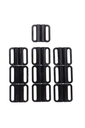 Perfeclan 10 Ensembles de Boucles de Soutien-gorge En Sangle de Mode Sangle de Clip de Soutien-gorge En Plastique pour La Cou