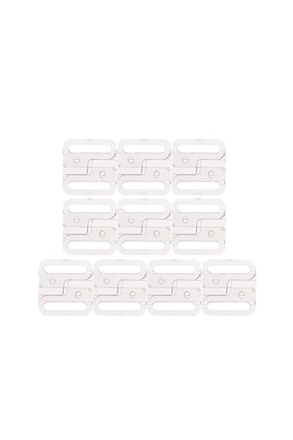 Perfeclan 10 Ensembles de Boucles de Soutien-gorge En Sangle de Mode Sangle de Clip de Soutien-gorge En Plastique pour La Cou