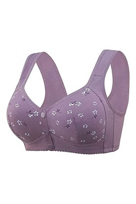 HANXIULIN Soutien-gorge de sport rembourré à fermeture avant pour femme - Dos croisé - Bonnets non rembourrés à lavant - Sol