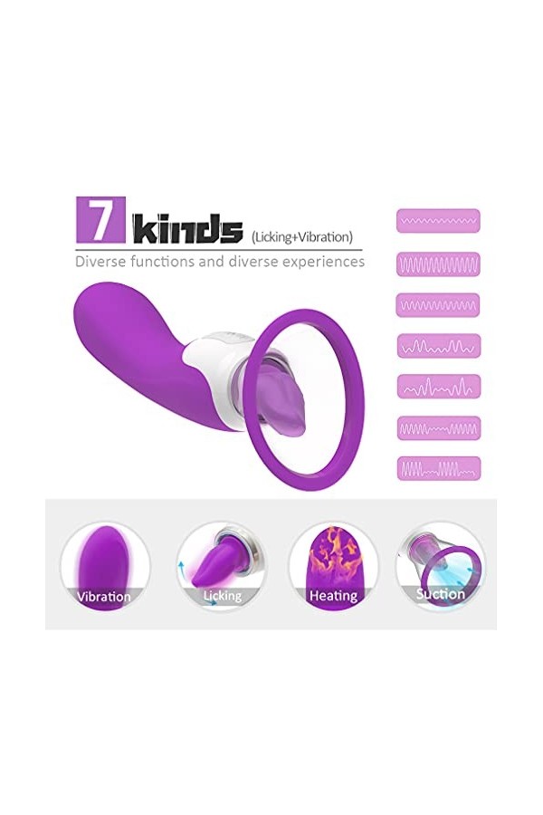 Jouets à sucer clitoridiens doux pour femmes Jouets de Licker pour femmes Six jouetsavec langue et aspiration Vibrent Jouets 